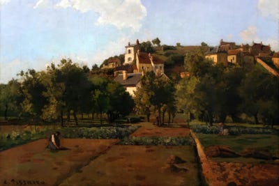 Le Gardin De Mauboisson, Pontoise by Camille Pissarro canvas print