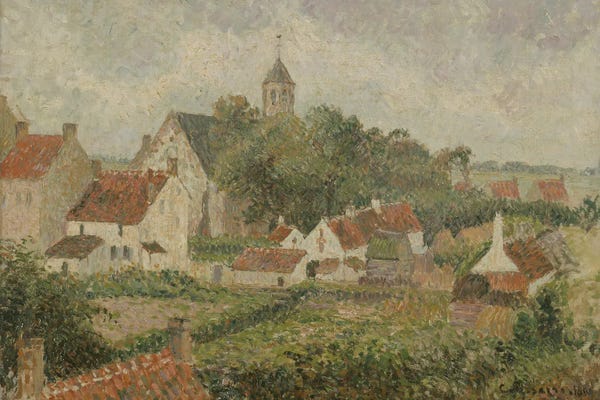 Camille Pissarro: Le Village De Knocke, 1894, Ppp630, Paris Musées by Camille Pissarro