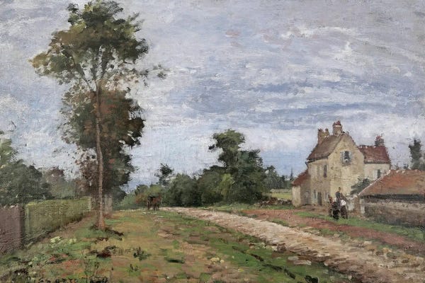 Camille Pissarro: House Of Monsieur Musy, Louveciennes (Pd 161) by Camille Pissarro
