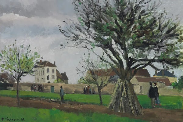 Camille Pissarro: Pommiers Pontoise (Father Gallien'S House) by Camille Pissarro