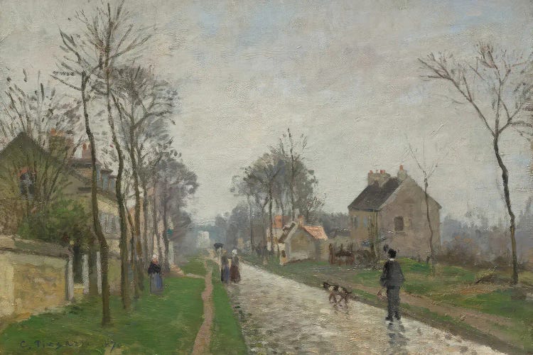 Route De Versailles, Louveciennes, Rain Effect, 1870