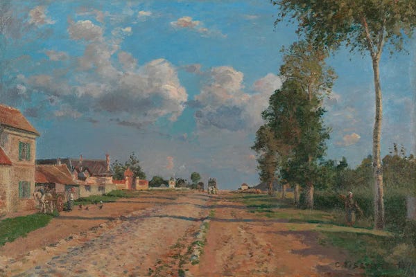Camille Pissarro: Route De Versailles, Rocquencourt by Camille Pissarro