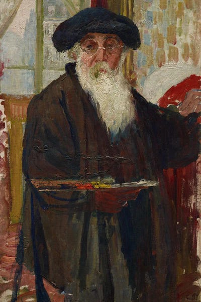 Self Portrait - 1985 by Camille Pissarro canvas print