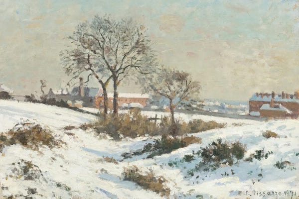 Camille Pissarro: Snowy Landscape At South Norwood by Camille Pissarro