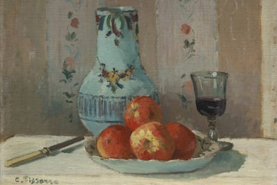 Still Life With Apples And Pitcher by Camille Pissarro canvas print