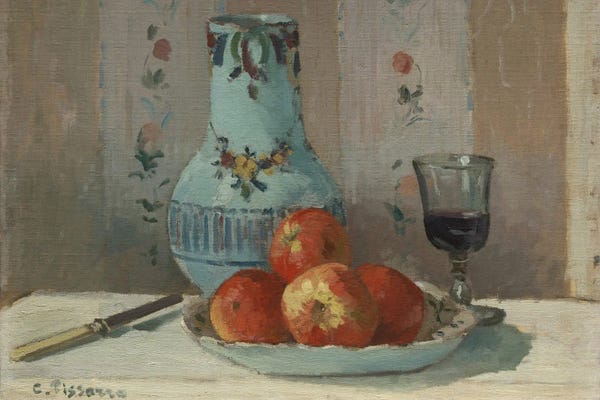 Camille Pissarro: Still Life With Apples And Pitcher by Camille Pissarro