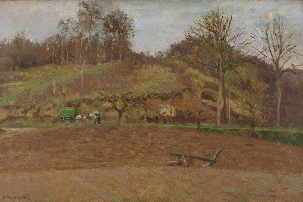 Camille Pissarro: Ploughed Land (Pushkin Museum) by Camille Pissarro