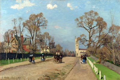 The Avenue, Sydenham (1871) by Camille Pissarro canvas print