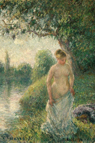 The Bather by Camille Pissarro canvas print