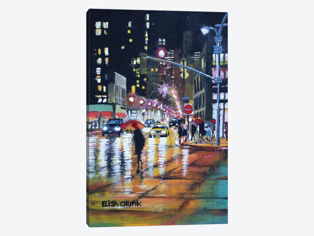 Reflections In New York by Elisa Chupik 1-piece Canvas Print