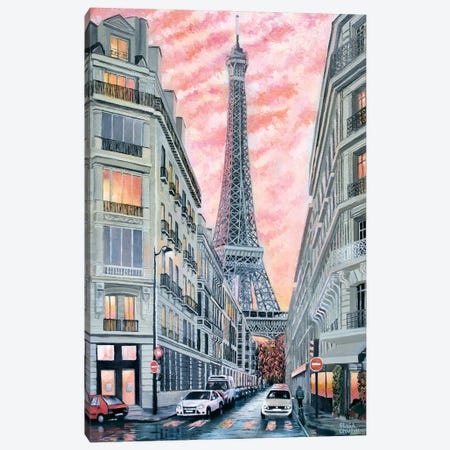 Sunset In Paris After Rain Canvas Print #CPK11} by Elisa Chupik Canvas Artwork