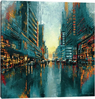 Dynamic City II Canvas Art Print - Elisa Chupik
