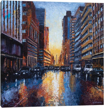 Rain In Buenos Aires Canvas Art Print - Argentina Art