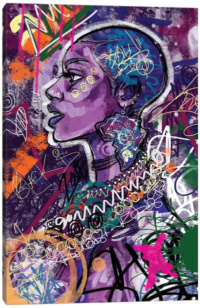 Black Is Love Canvas Art Print - Street Art & Graffiti