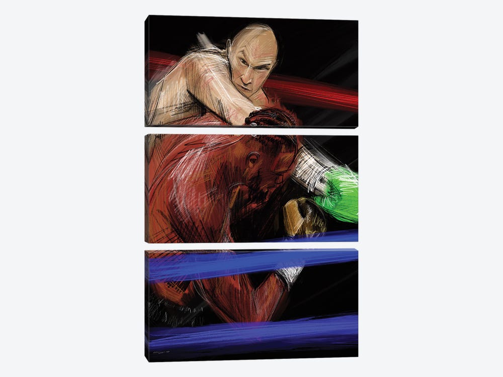 Tyson Fury by Christian Paniagua 3-piece Canvas Artwork