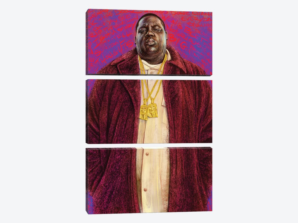 The Notorious BIG by Christian Paniagua 3-piece Canvas Art Print