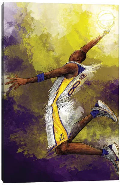 Black Mamba Canvas Art Print - Basketball Art