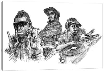 Hip Hop Founders Canvas Art Print - Christian Paniagua