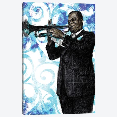 Louis Armstrong Canvas Print #CPN30} by Christian Paniagua Art Print