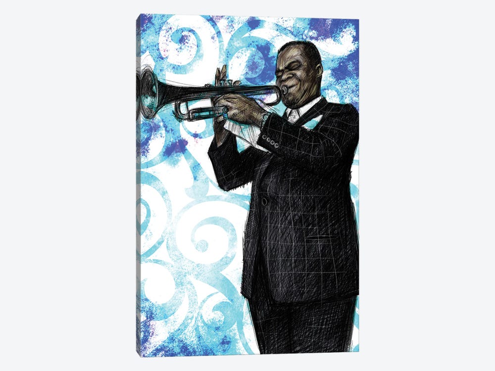 Louis Armstrong by Christian Paniagua 1-piece Canvas Print