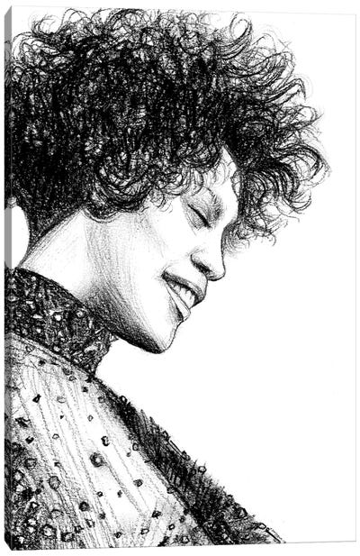 Whitney Houston Canvas Art Print - Christian Paniagua