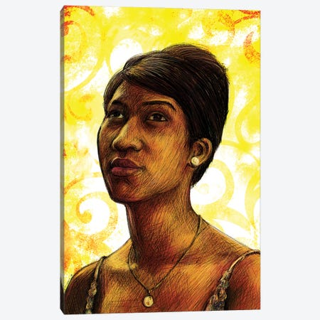 Aretha Franklin Canvas Print #CPN33} by Christian Paniagua Canvas Print