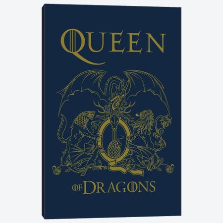 Queen Of Dragons Canvas Print #CPO4} by CappO Art Print