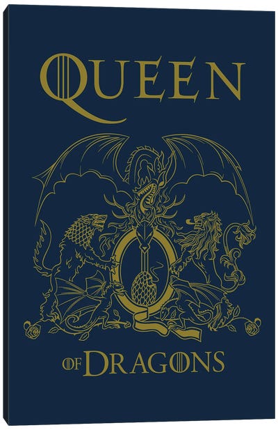 Queen Of Dragons Canvas Art Print - Game of Thrones