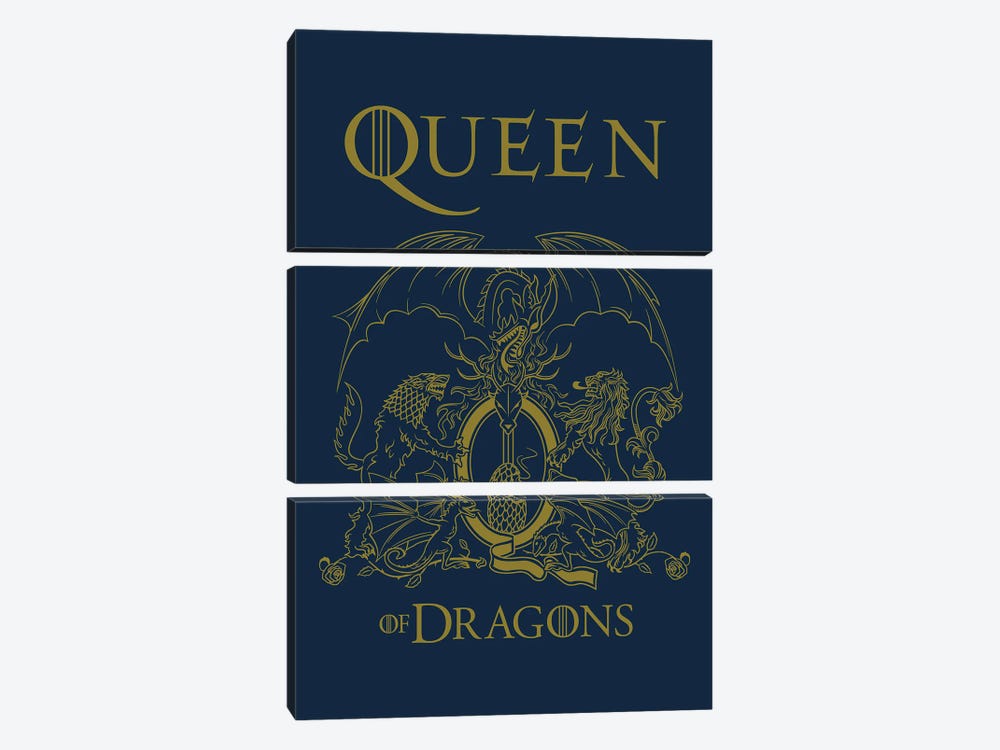 Queen Of Dragons by CappO 3-piece Art Print