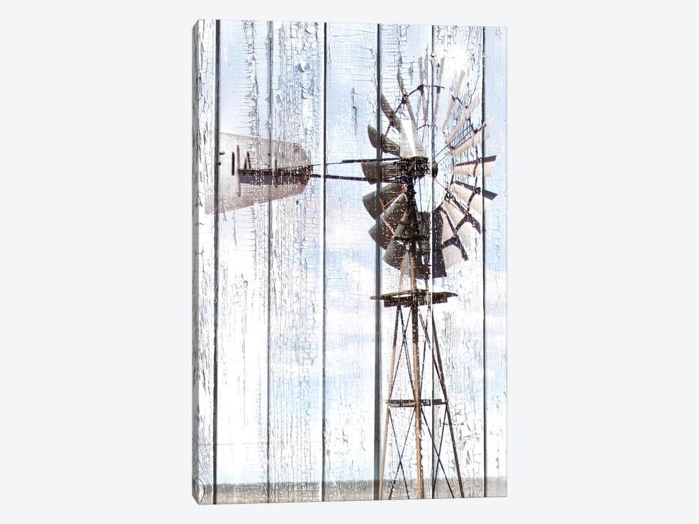 White Washed Windmill by Anna Coppel 1-piece Canvas Art Print