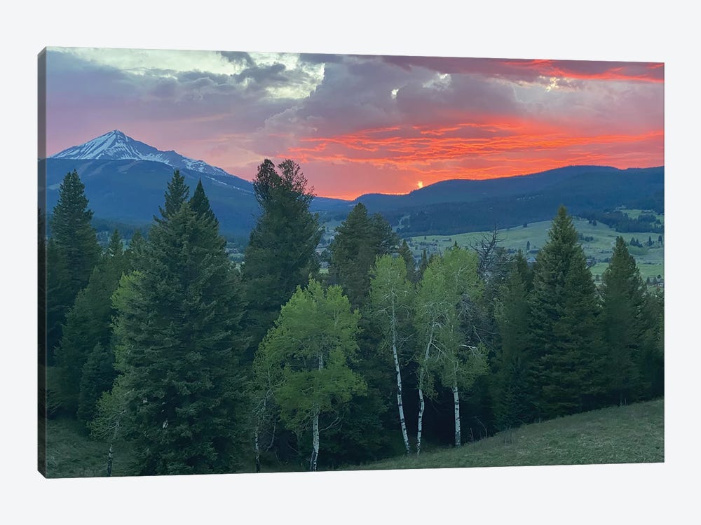 Sunset View From The Cabin by Anna Coppel 1-piece Canvas Artwork