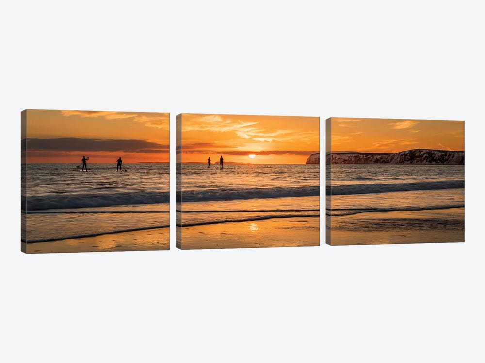 Compton Bay Paddleboarders by Chad Powell 3-piece Art Print