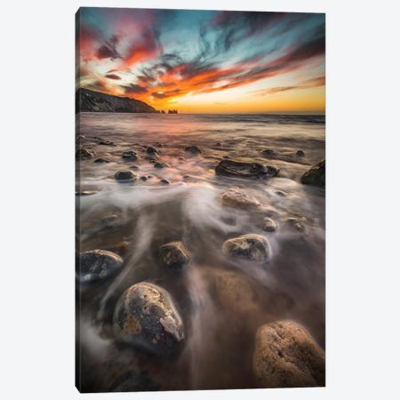 Sunset At Alum Bay The Needles II Canvas Print #CPW14} by Chad Powell Art Print
