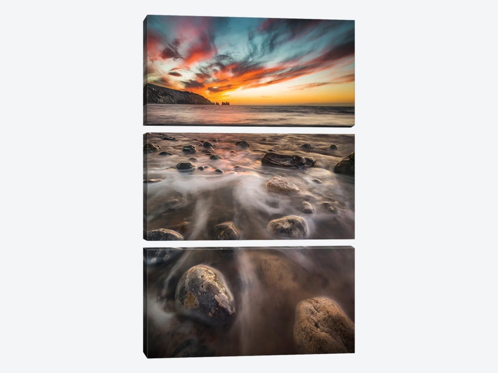 Sunset At Alum Bay The Needles II by Chad Powell 3-piece Canvas Artwork