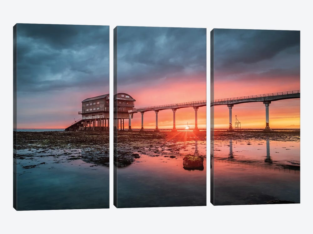 Bembridge Lifeboat Station by Chad Powell 3-piece Canvas Artwork