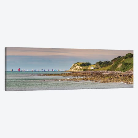 Ventnor Coastline During Round The Island Race Canvas Print #CPW17} by Chad Powell Canvas Print