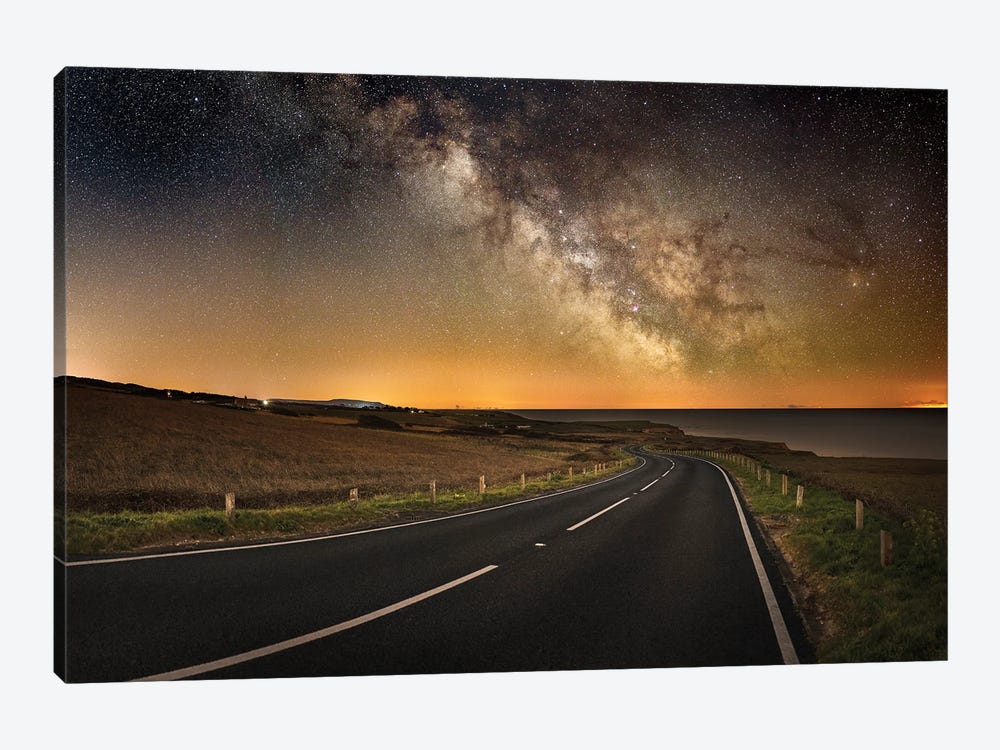 Breakthrough - Milky Way Above A Winding Road by Chad Powell 1-piece Canvas Art Print