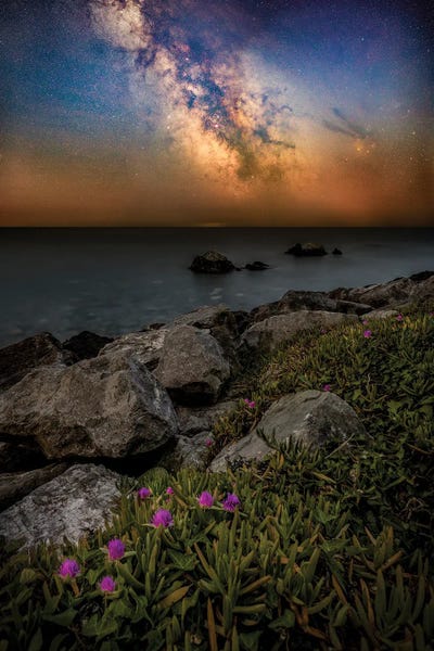 Chad Powell: La Falaise - Milky Way Over The English Channel by Chad Powell