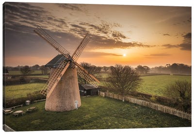 Bembridge Windmill Sunrise Canvas Art Print - Watermill & Windmill Art
