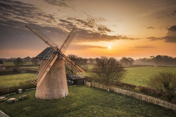 Chad Powell: Bembridge Windmill Sunrise by Chad Powell