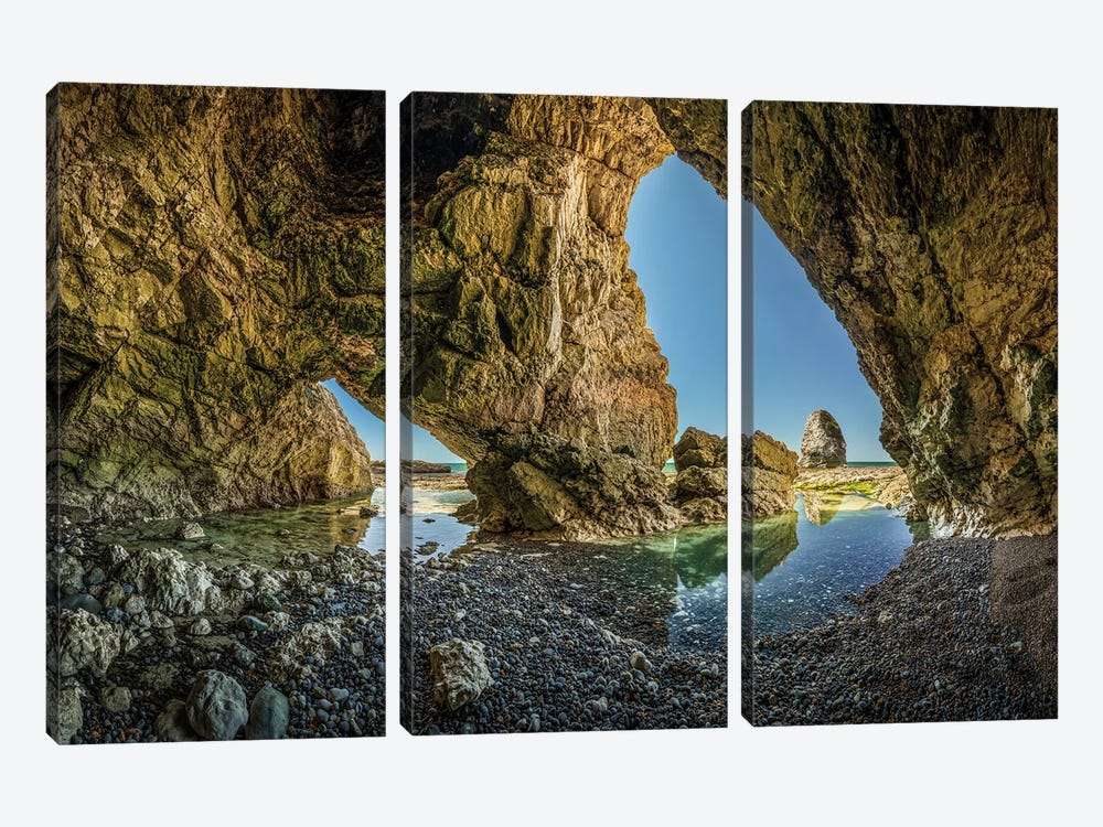 The Caves Of Freshwater Bay by Chad Powell 3-piece Canvas Artwork