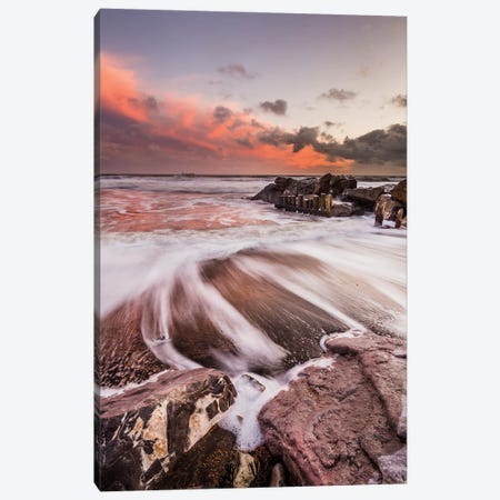 Flowing Water At Steephill Cove Canvas Print #CPW28} by Chad Powell Art Print