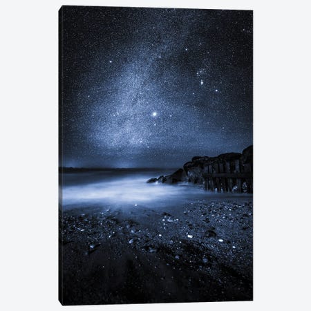 Midnight Blue - Winter Milky Way At Steephill Cove Canvas Print #CPW34} by Chad Powell Canvas Print