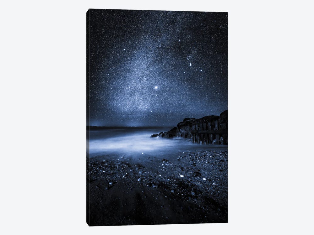 Midnight Blue - Winter Milky Way At Steephill Cove by Chad Powell 1-piece Canvas Artwork