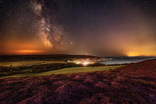Chad Powell: The Milky Way Above Headon Warren The Needles by Chad Powell
