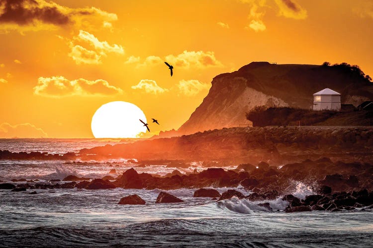 Ventnor Coastline Sunset by Chad Powell wall art