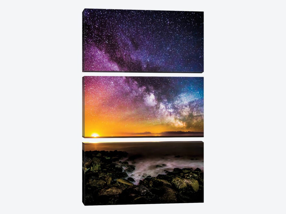 Colours Of The Milky Way - Steephill Cove by Chad Powell 3-piece Canvas Artwork