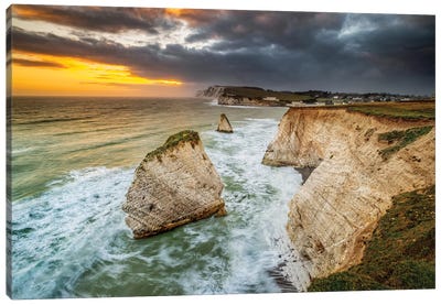 Sunset From The Cliffs Of Freshwater Bay Canvas Art Print