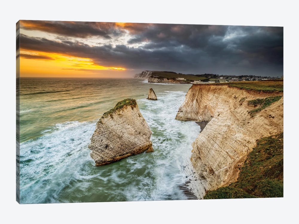 Sunset From The Cliffs Of Freshwater Bay by Chad Powell 1-piece Canvas Art Print