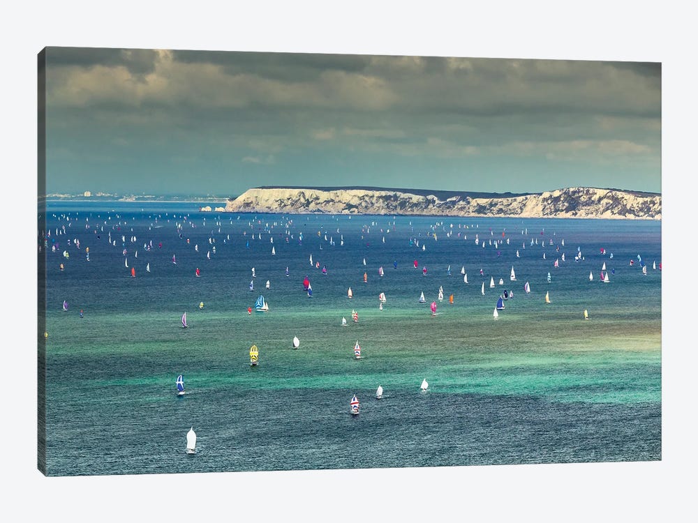 Round The Island Yacht Race by Chad Powell 1-piece Canvas Art Print